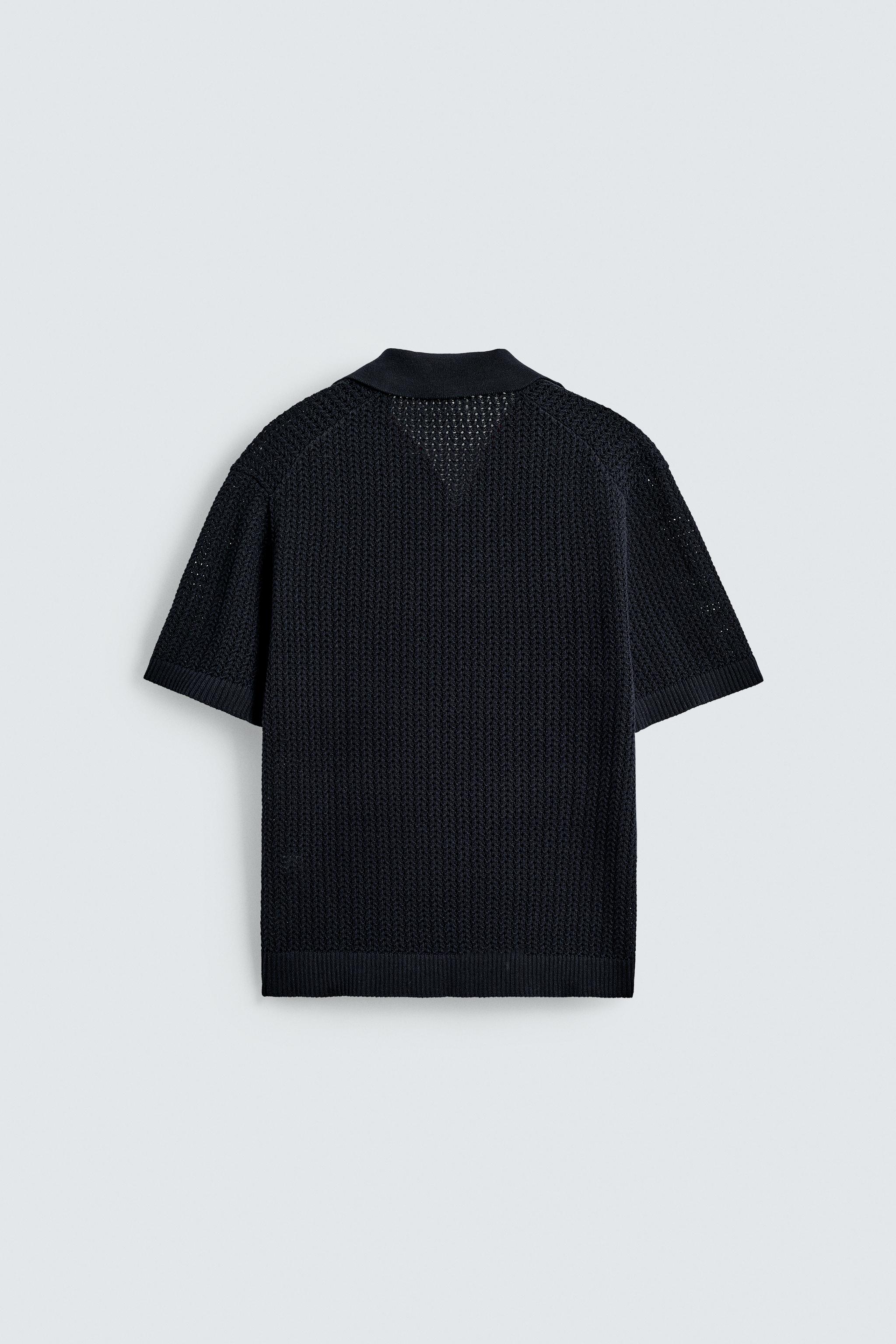 POLO EN MAILLE STRUCTURÉE À CONTRASTE